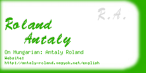roland antaly business card